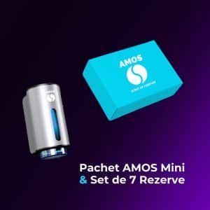 Pachet AMOS Mini Gri + Set Rezerve Blue
