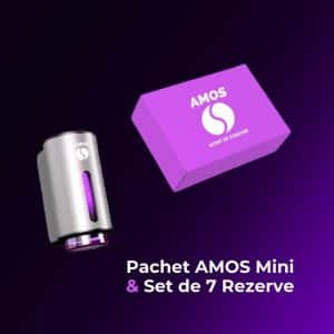 Pachet AMOS Mini Gri + Set Rezerve Purple