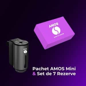 Pachet AMOS Mini Negru + Set Rezerve Purple